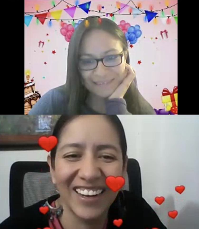 Membros da ACL se conectando on-line de várias partes do mundo, celebrando juntos por vídeo