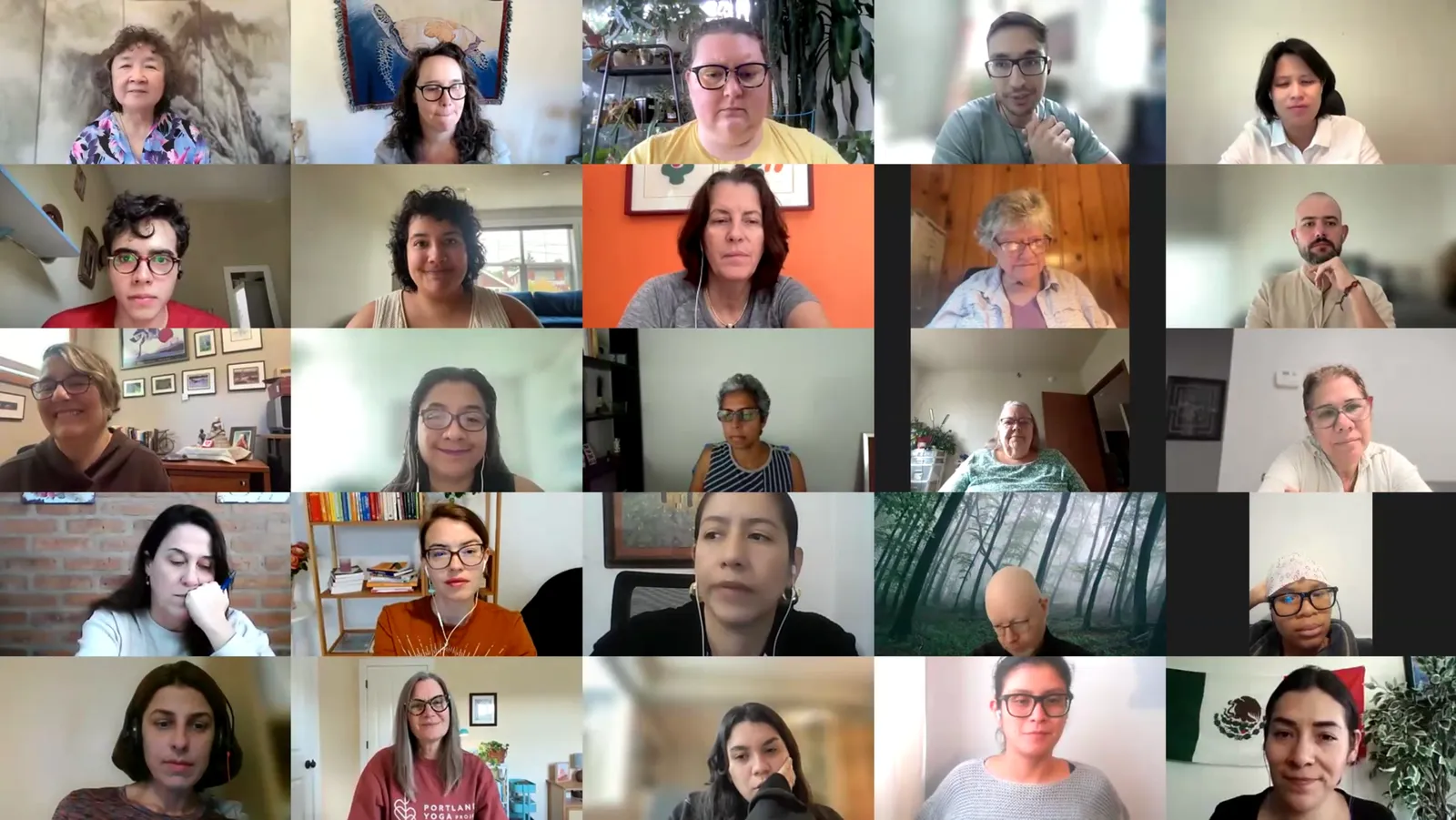 Um encontro experiencial da ACL com membros participando de várias partes do mundo